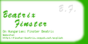 beatrix finster business card